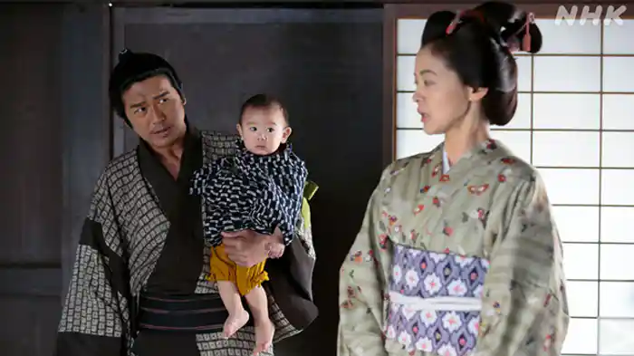「女剣士と子育て侍」
