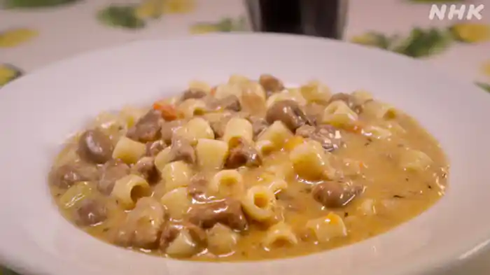 イタリア アルプス そら豆のスープ