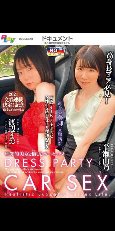 DRESS PARTY CAR SEX~理知的美女と愉しむカーセックス~渡辺まお／平瀬由乃
