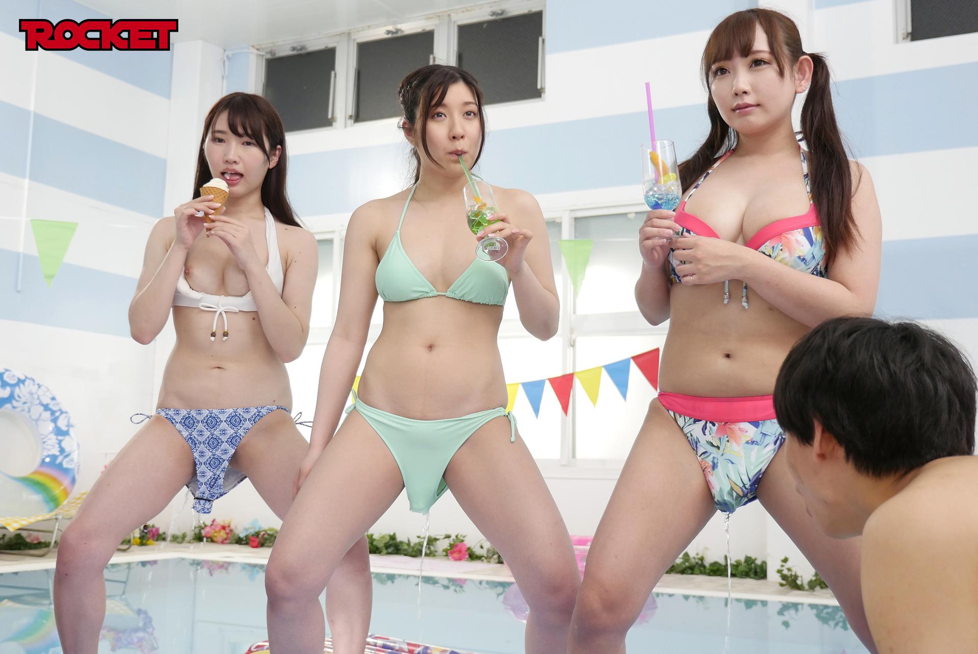 真・時間が止まる腕時計パート22 夏休みプールで巨乳お姉さん辻さくらSP