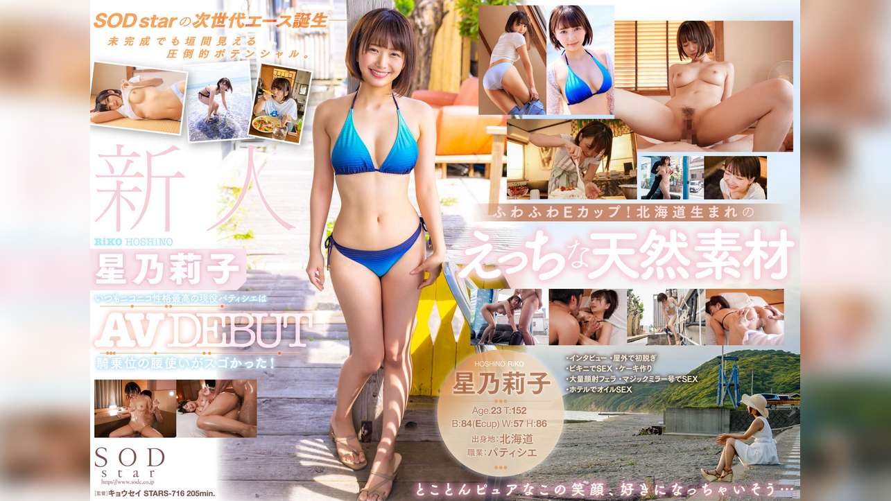 新人 星乃莉子 AV DEBUT いつもニコニコ性格最高の現役パティシエは騎乗位の腰使いがスゴかった!
