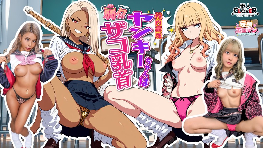 【校内最強ヤンキーちゃんは弱々ザコ乳首】①喧嘩は強いが乳首は激弱!?クラスの最強ヤンキーギャルの弱点を知ってしまった僕は…②陰キャに優しいヤンキーギャルに気に入られ性春の放課後!!【妄想エロマン♯澄田さん&黒川さん】