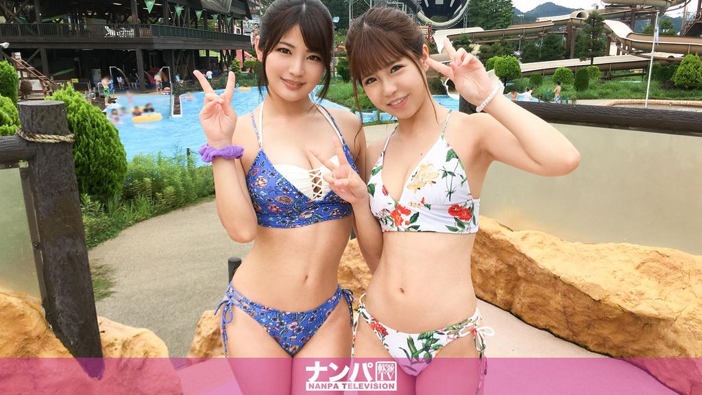 プールナンパ 25 プールで出会った看護学生2人組！帰りの車で疲れて●っているうちにホテルへGO！警戒しつつも気が付けば水着姿で4Pセックス！