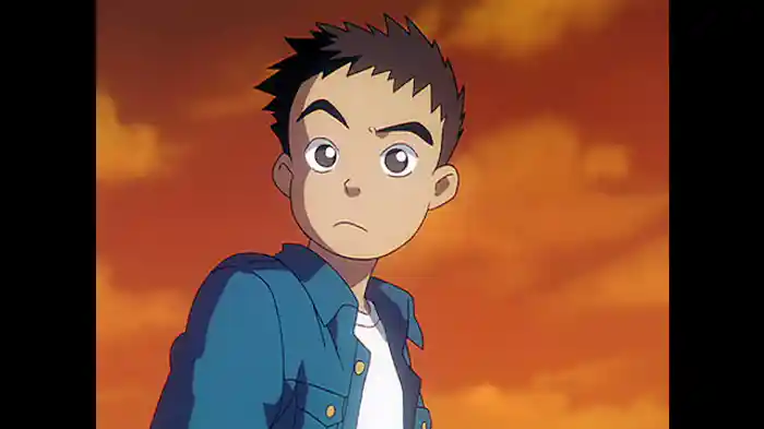 黄昏を見つめる少女