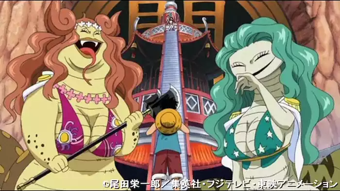 ルフィ大苦戦！ヘビ姉妹の覇気の力！！