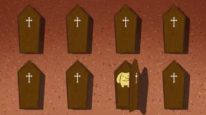 青い海白い砂浜、黒いうーさー