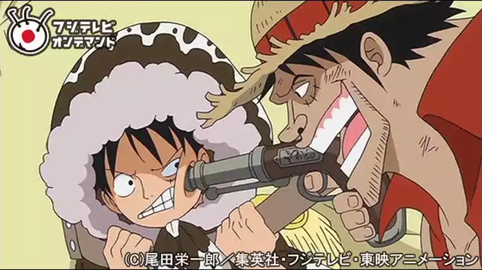 一触即発！ルフィVSニセルフィ