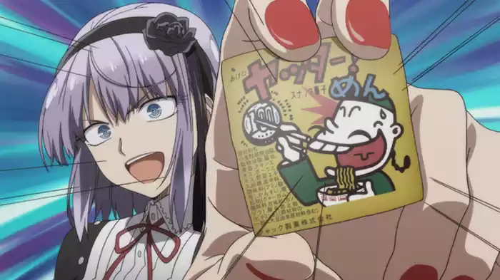 「ビンラムネとベビースターラーメンと…」「ヤッターめんとすっぱいぶどうにご用心！と…」