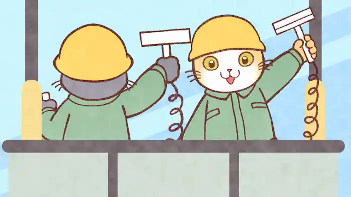 ガラスクリーニングのお兄さん！