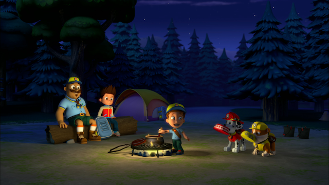 「パウ・スカウトで たきび！」「パウ・パトロールのたいへんないちにち」