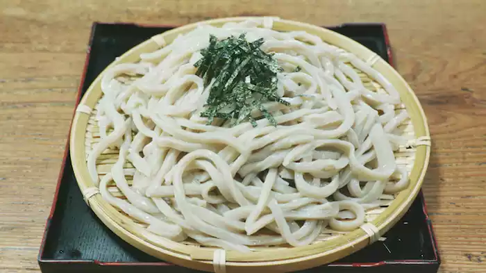 肉汁うどんとカステラパンケーキ