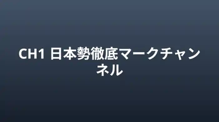 日本勢徹底マークチャンネル