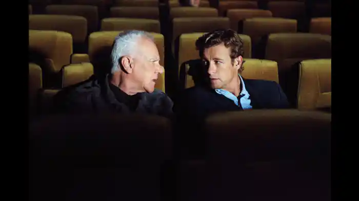 夕陽に包まれた船