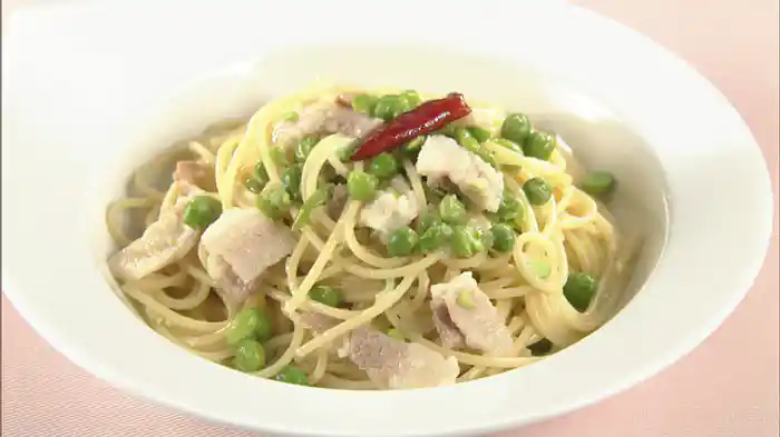 2020/9/3放送分 「豚肉とグリンピースのパスタ」