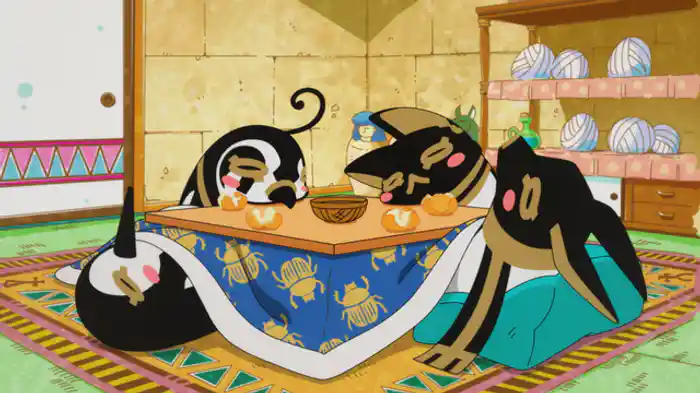 「とーとつにコタツ」／「とーとつにメジェド」