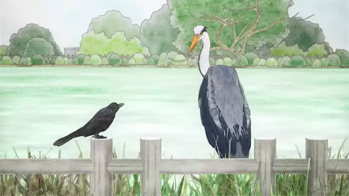 いざ公園へ！アオサギおねえさんと時を超えた湖クルーズ