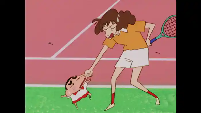 テニスで珍プレーだゾ