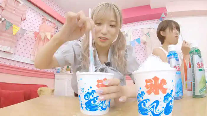 栄川乃亜×竹内有紀　スタジオトーク・かき氷早食い対決