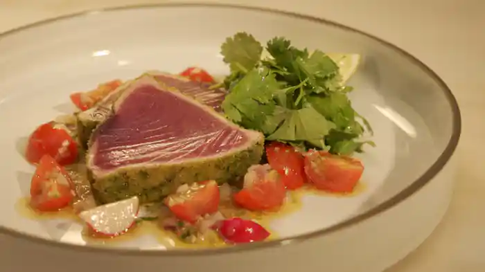 「カツオのカツレツ セビーチェ風」