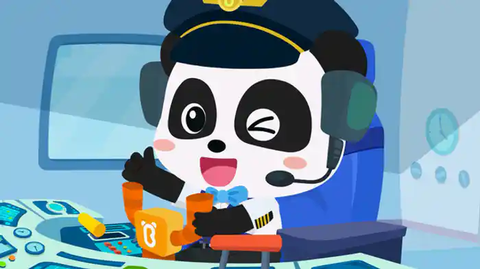 ちびっこ　パイロット　ひこうきに　のる