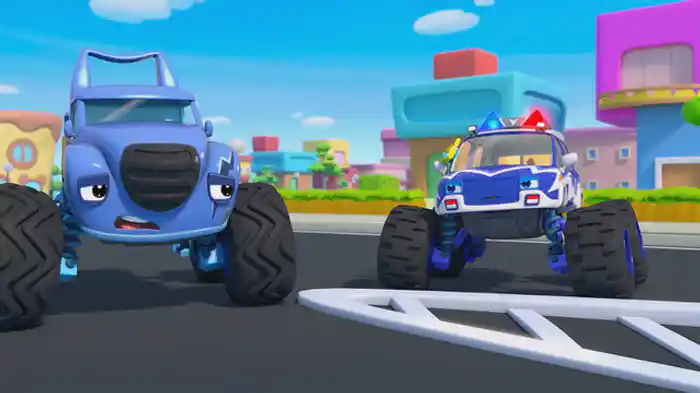 あくとうカーを　たいほ！ 