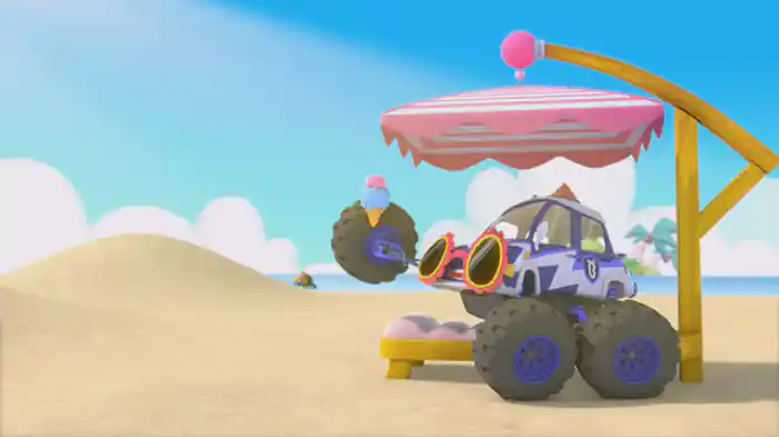 モンスターカーヒーローズの　きゅうじつ