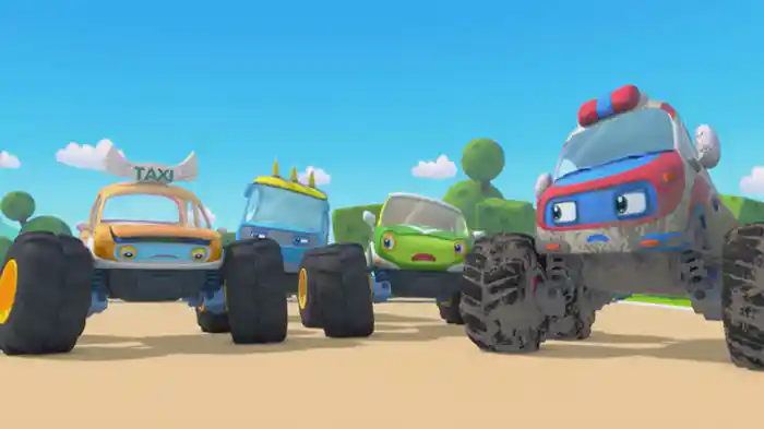 モンスターカーヒーローズが　ケガしちゃった