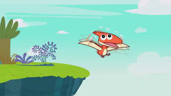 とびかたを　ならう　ちびっこプテラノドン