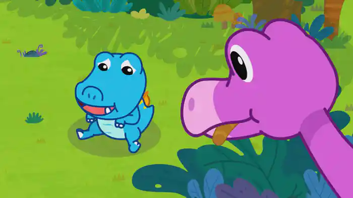 おなかが　すいた　ちびっこスピノサウルス