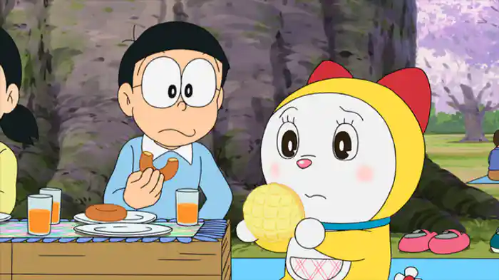 ドラミのお花見メロンパン