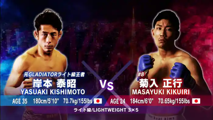 菊入正行 VS. 岸本泰昭