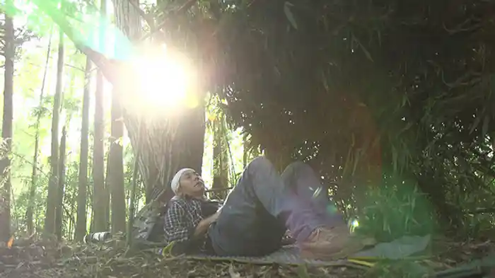 ヒロシのシェルターとじゅんダビのびしろキャンプ飯