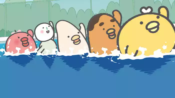 プール で ぶくぶく