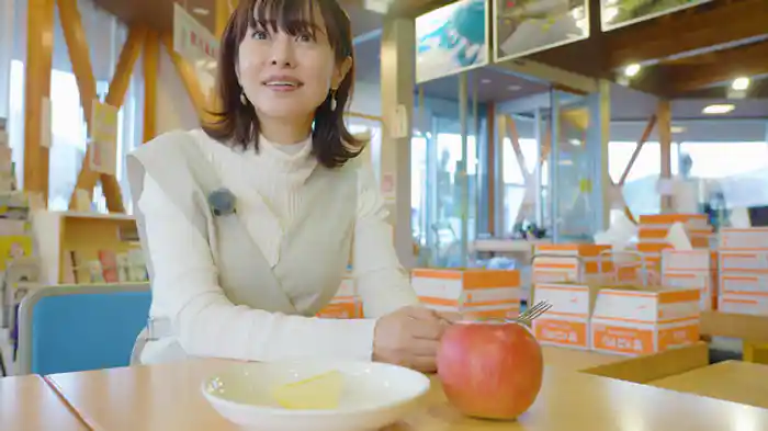 幸せを呼ぶ紅いりんご「道の駅 あさひまち『りんごの森』」（山形県）