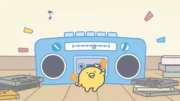 ラジカセでガチャガチャ
