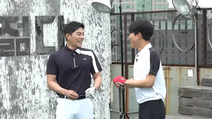 ゴルフ場の休憩所で