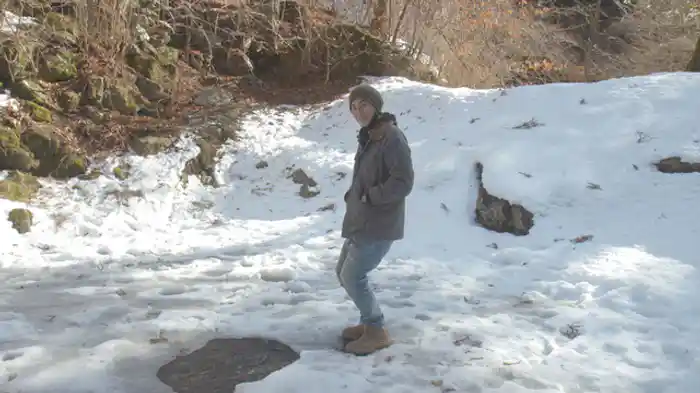 あきる野 雪のキャンプ場へ