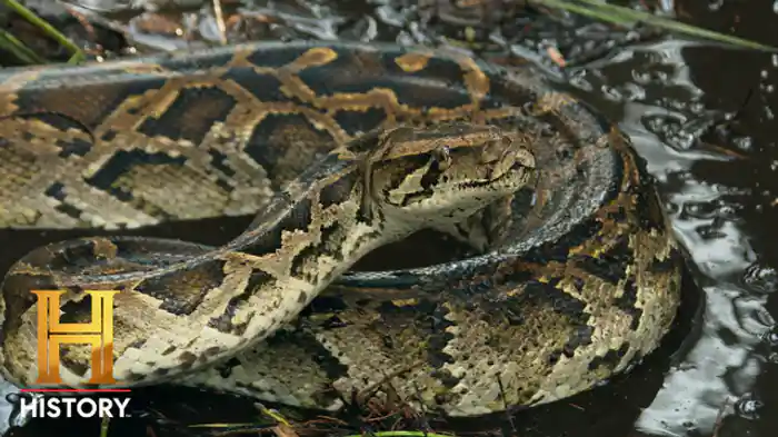 巨大蛇、危険生物だらけの大湿地帯!