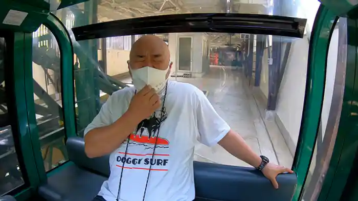 パワースポット弥山の絶景へ!ロープウエー…高所は苦手だしん