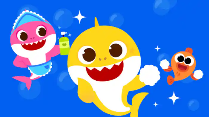 ちびザメとてをあらおう