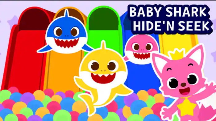 Indoor Playground Hide and seek with the Shark family