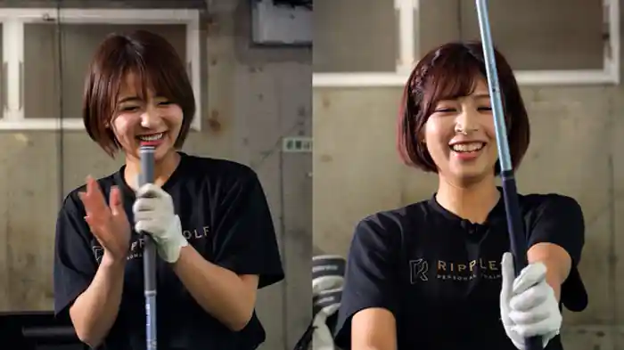 ゲスト：藤井マリー　シミュレーションゴルフでハーフラウンド対決