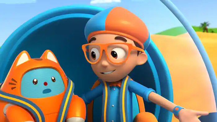 ブリッピ、砂のお城を作る