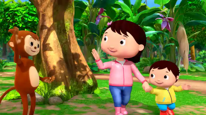 5ひきのちいさなアヒル、サル、モンスター！