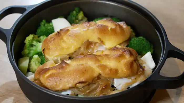 タラと冬野菜のアリオリグラタン