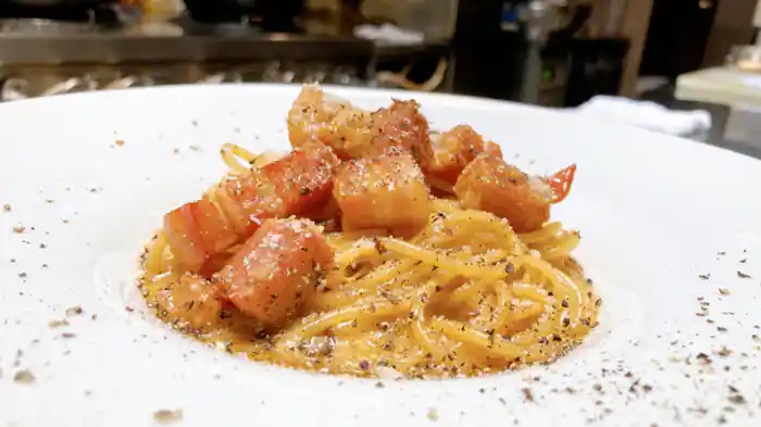 ベーコンのカルボナーラ