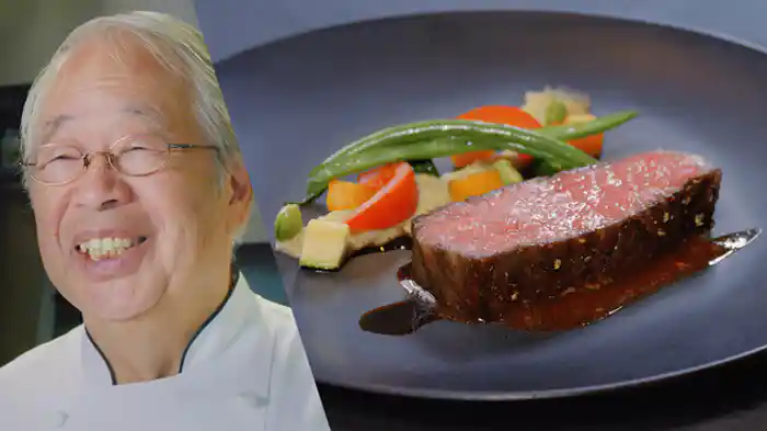 国産和牛ロース肉のコンフィ