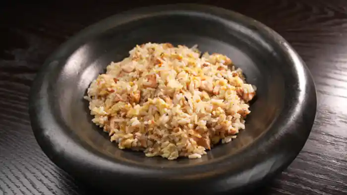 サーモンガーリックライス