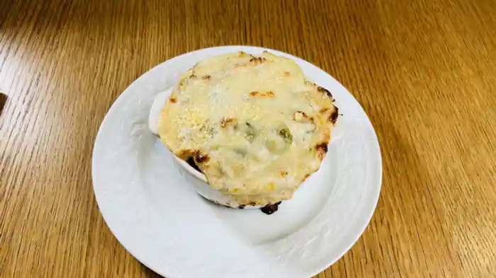 鮭のクリームシテューのドリア仕立て