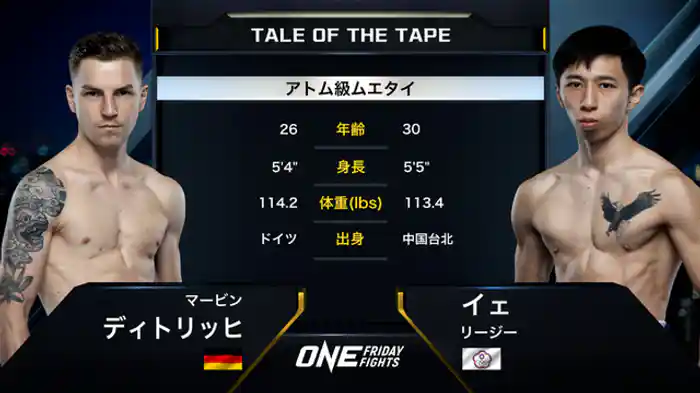 マービン・ディトリッヒ vs. イェ・リージー